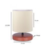Opviq AYD - 3189 Lámpara de mesa de cuerpo de tela en Colores en polvo